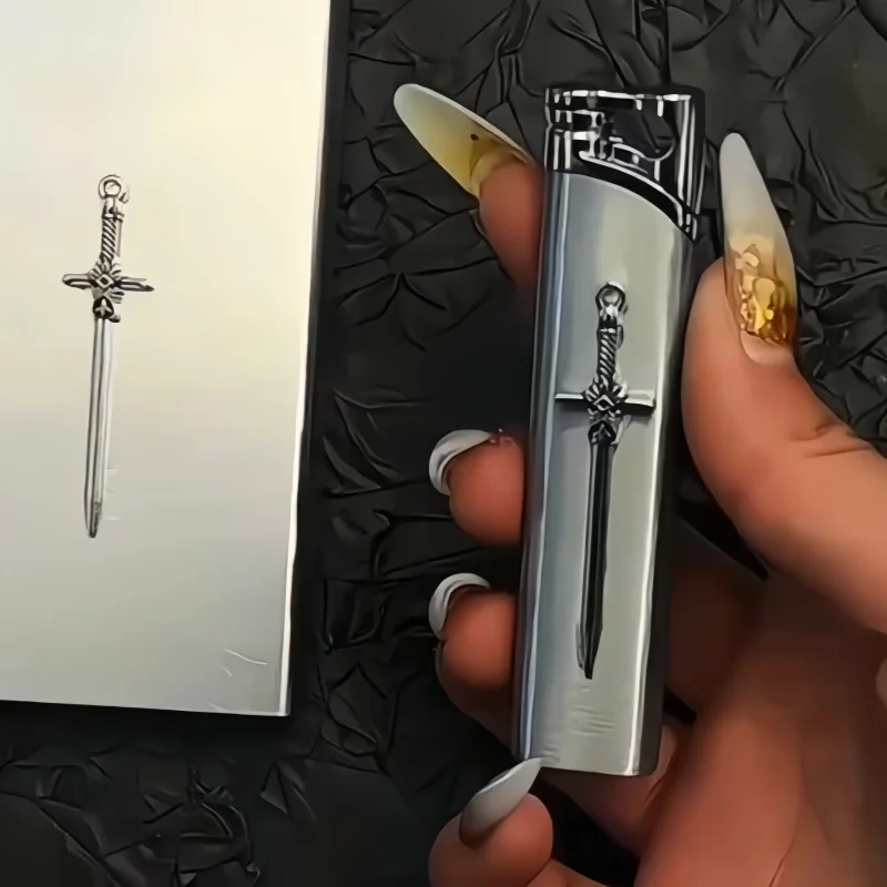 

Metal Mini Windproof Tungsten Wire Ignition Jet Flame Turbine Inflatable Lighter with Visible Gas Window Portable Cigar Lighter