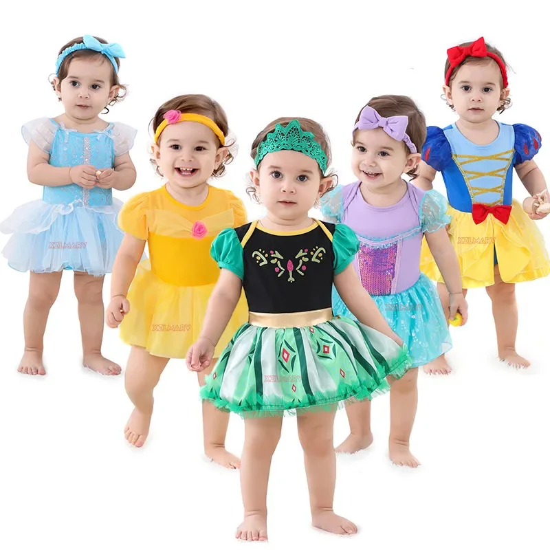 Girls Baby Clothing Newborn Clothes Princess Anna Dress For Baby First 1st Year Birthday Dress Christmas Infant Costume Party