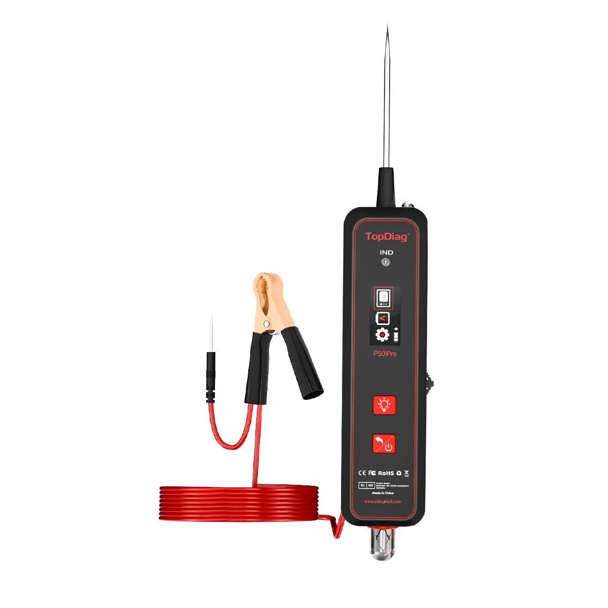 Topdiag P50pro JDiag Mini Oscilloscope Automotive Circuit Tester Multifunctional 0-45V Circuit System Electrical Detector tools