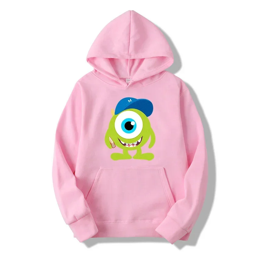 Male Sweatshirts Pocket Anime Monster University Sullivan Mike Print Long Sleeve Clothing Popular Men Hoodies Autumn Winter