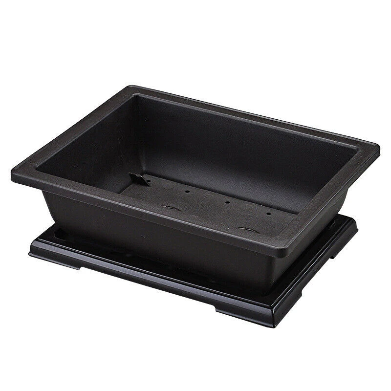Plastic Rectangular Pot for Indoor Balcony Garden Bonsai Herb Starter with Damp Proof Broken Resistant Construction
