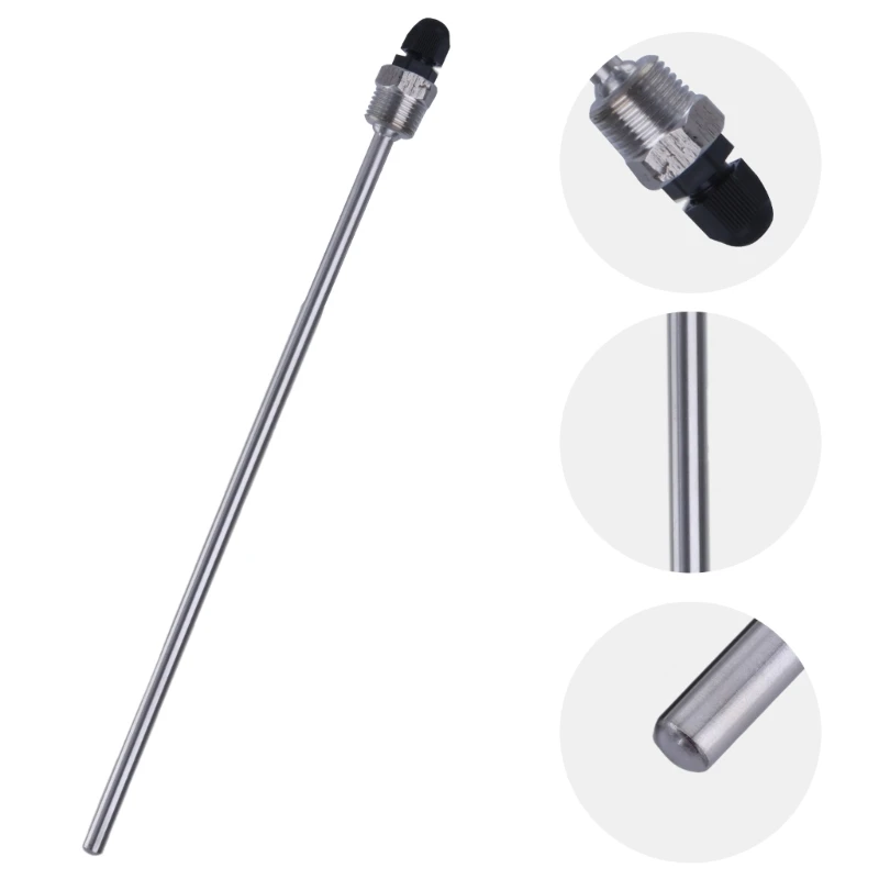 Y1UD Thermowell Immersions Sleeve Pocket 300mm Stainless Steels 1/2Inch Thread For Temperature Sensor Accessory