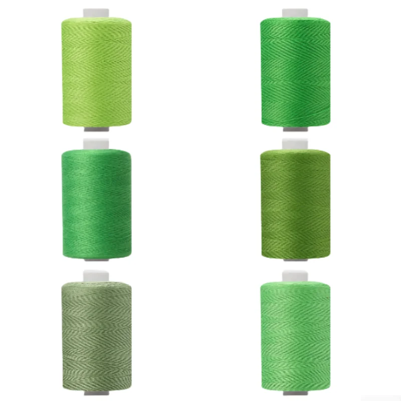 1 Roll 1000 Yards Colored Thread For Household Sewing, Green Color Series, Multifunctional Polyester 402 Sewing Thread