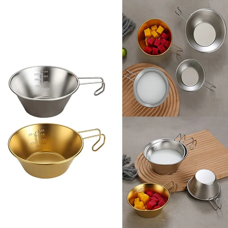 

10/12/14CM Bowl Sierra Cup Outdoor Stainless Steel Sierra Coffee Cup Picnic Tableware Portable Barbecue Hiking Camping Tea Cup