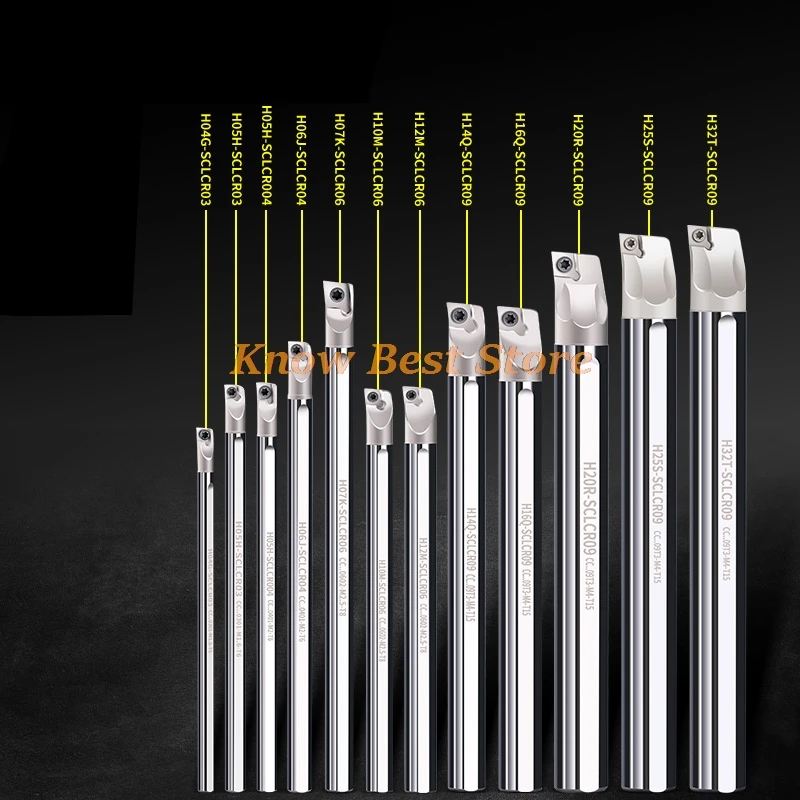 H06K H08K H10K H12 H14N H16Q SCLCR06 SCLCR 09 Soporte de mandrinado antivibración integral HSS de acero de alta velocidad para inserto de carburo CCGT