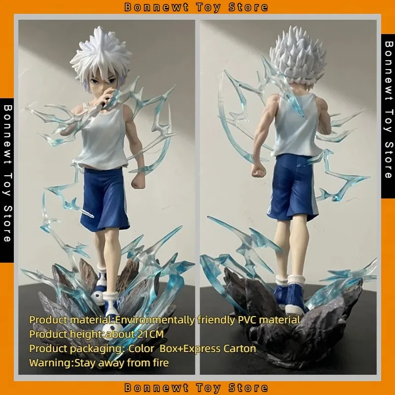 

21cm Hunter×Hunter Killua Zoldyck GK PVC Action Figure Anime Figure Model Toys Collection Doll Christmas Gift