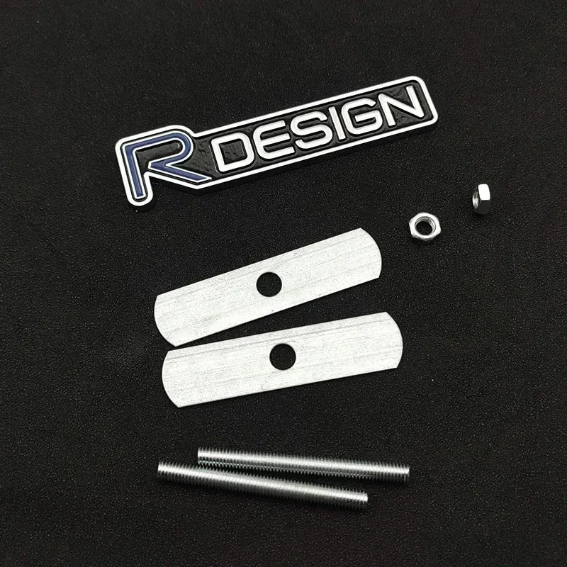 3d Metal R DESIGN Emblem Car Front Grill Logo For Volvo V40 CX60 C30 V70 V60 V50 S60 V90 R Design Rdesign Sticker Accessories view 4