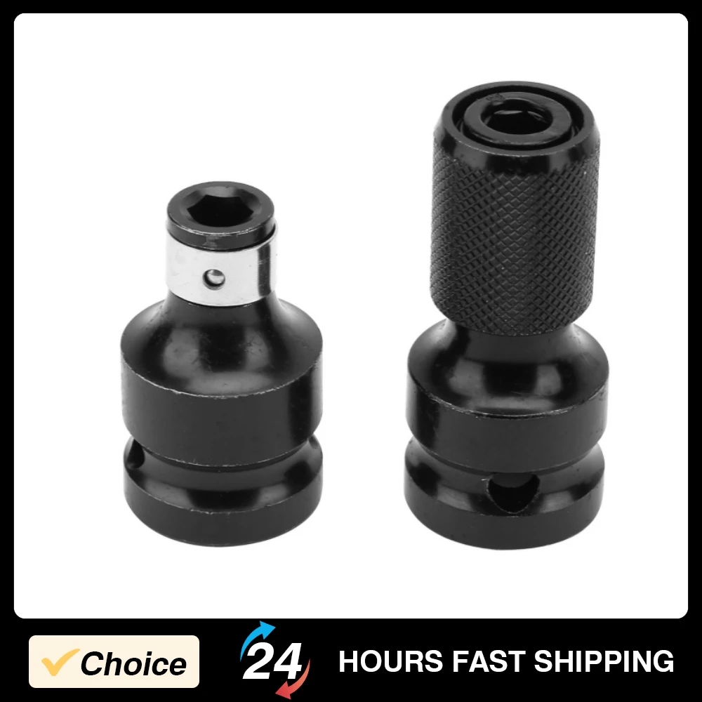 2 pçs 1/2 a 1/4 hex fêmea adaptador de soquete telescópico adaptador chave elétrica adaptador ejetor telescópico