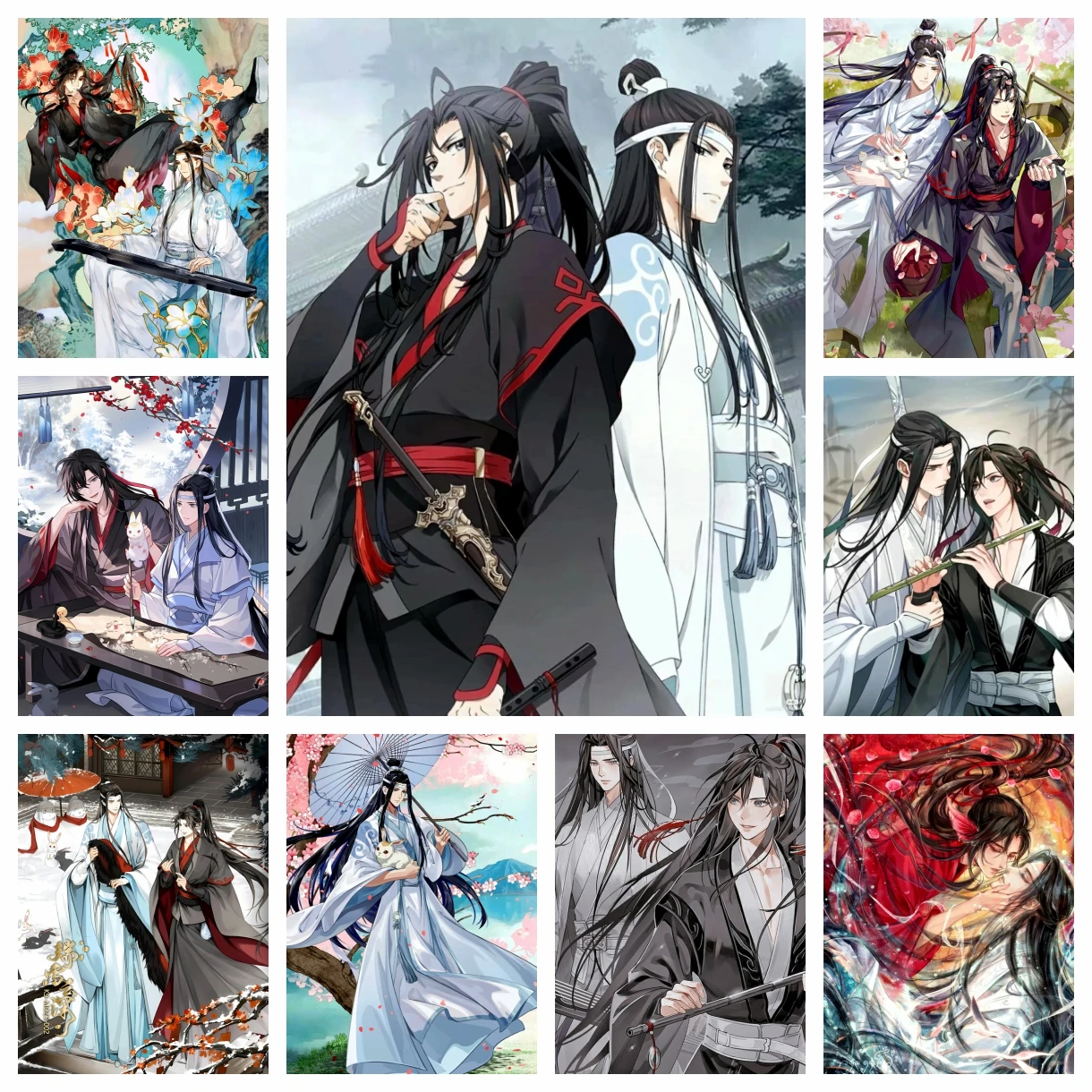 

Mo Dao Zu Shi алмазная живопись Фэнтези Аниме Diy Алмазная вышивка крестиком Wei Wuxian плакат домашний декор стены