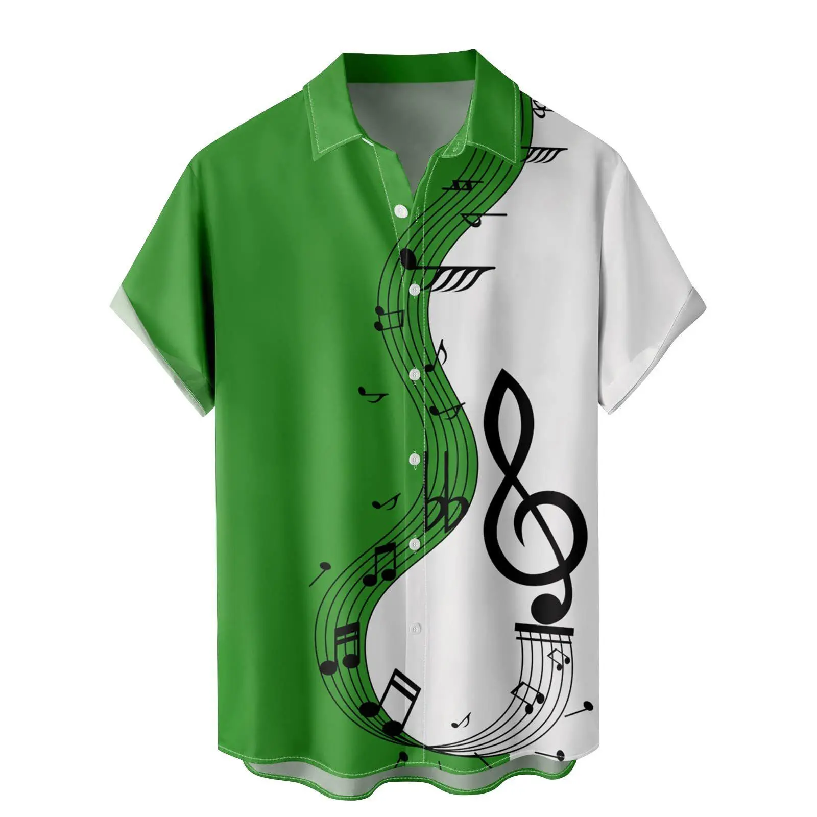 Summer fashion shirts geometric print Hawaiian shirts summer beach casual shirts men's short-sleeved tops comfortable Chinese st