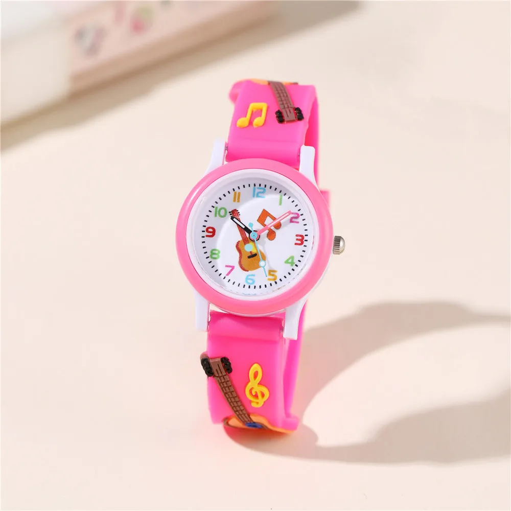 

3-цветная гитара с музыкальной нотой, детские часы, новые наручные часы с героями мультфильмов