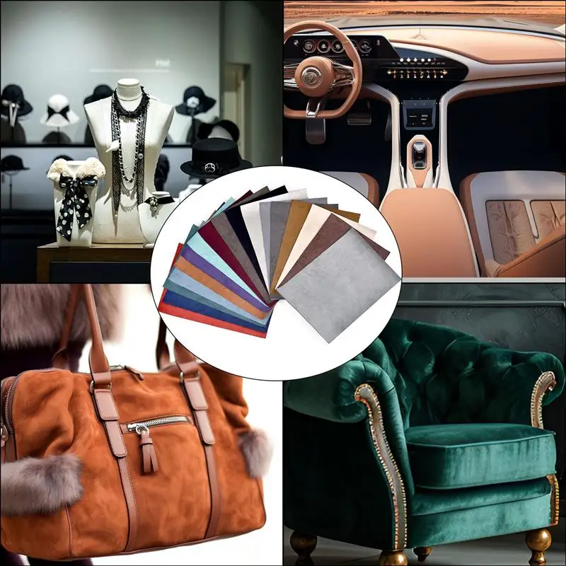 Self Adhesive Suede Fabric Faux Suede PU Leather For Jewelry Box Craft Decor Self-Adhesive Film For Car Interior Styling Decal