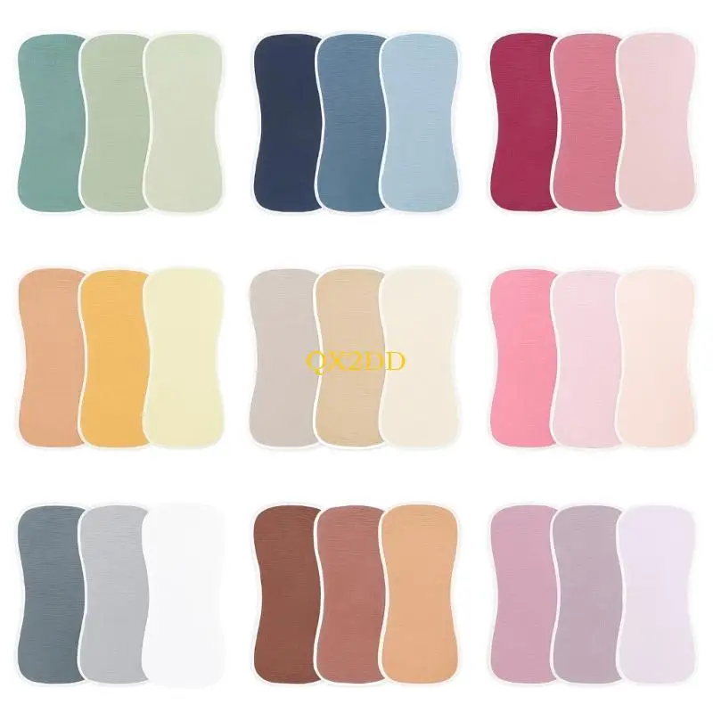 QX2D 3 قطعة منشفة لعاب الأطفال مريحة القطن ملابس التجشؤ لصبي الفتيات تغذية الطفل منشفة الرضع التجشؤ القماش #1