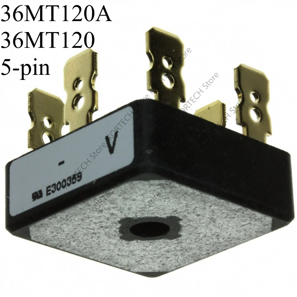 5PCS/Lot original 36MT120A 36MT120 5-pin three-phase rectifier bridge 35A1200V 380V AC to DC