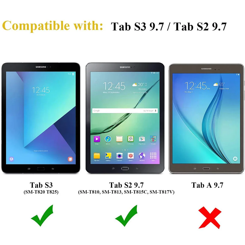 (3 Pack) Tempered Glass For Samsung Galaxy Tab S2 S3 9.7 2017 SM-T810 SM-T815 SM-T820 SM-T825 Tablet Screen Protector Film