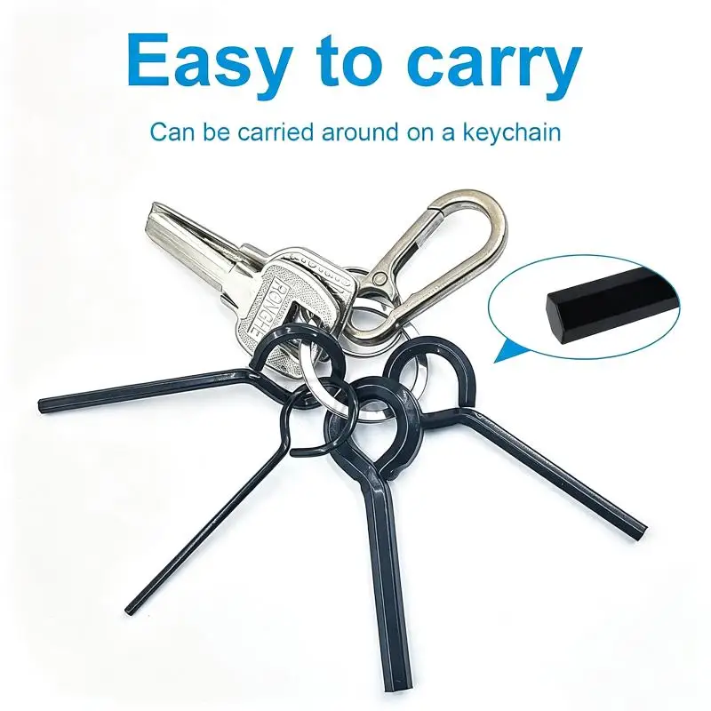 Hot Sale 4PCS Hex Door Control Keys, Fit Emergency Exit Push Bar Devices For Public Place Use For Daily Maintenance Use