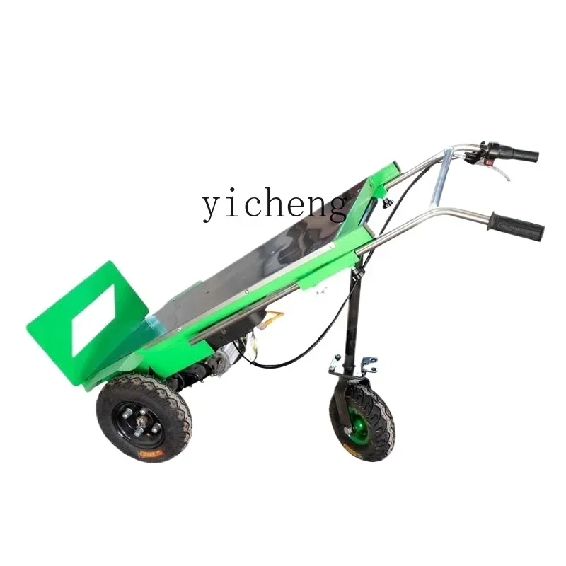 

Электрическая четырехколесная плоская тележка для тяги плитки, строительная площадка, цементный грузовик, складная портативная сельскохозяйственная тележка