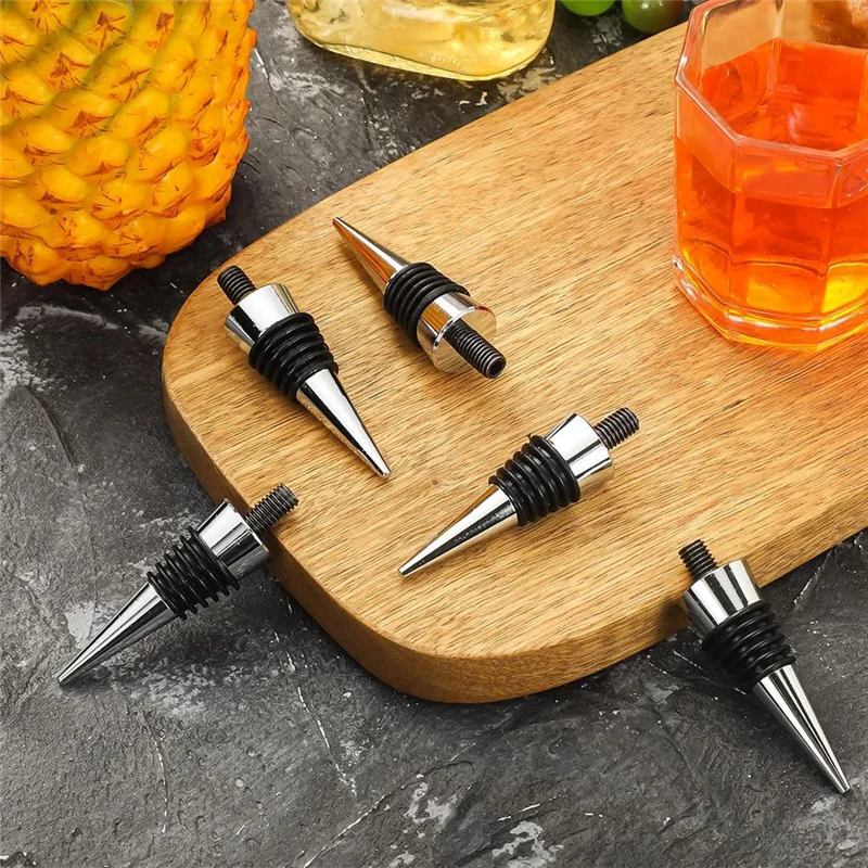 

A34R 10 Pcs Metal Wine Stopper And 8Pcs Blank Alloy Bottle Opener Chrome Bottle Stopper Bottle Opener Inserts Set Durable