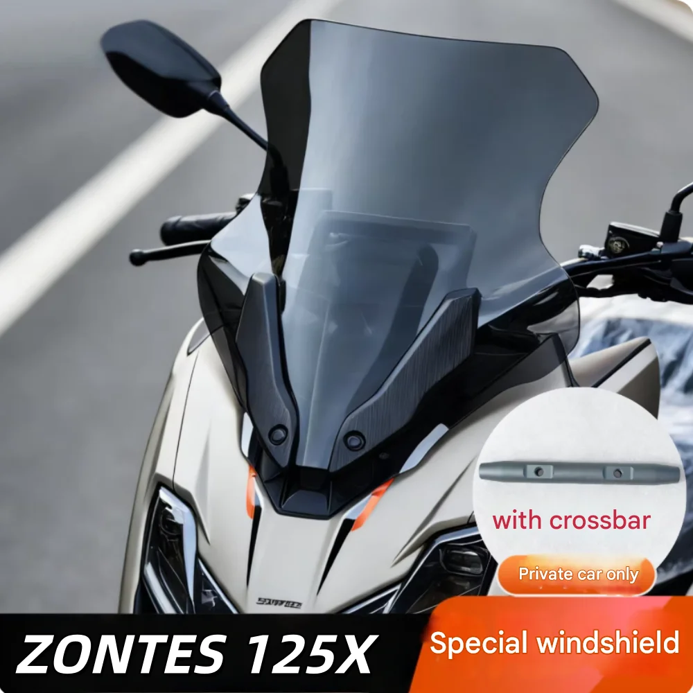 【Perfect fit】Suitable for ZONTES 125X dedicated windshield, 125X front windshield modification parts.Zongshen