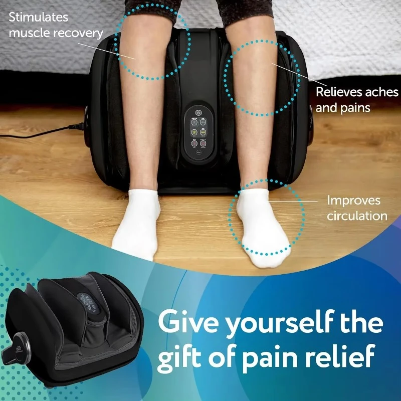 Shiatsu Foot Massager with Heat - Feet Massager for Relaxation, Plantar Fasciitis Relief, Neuropathy, Circulation