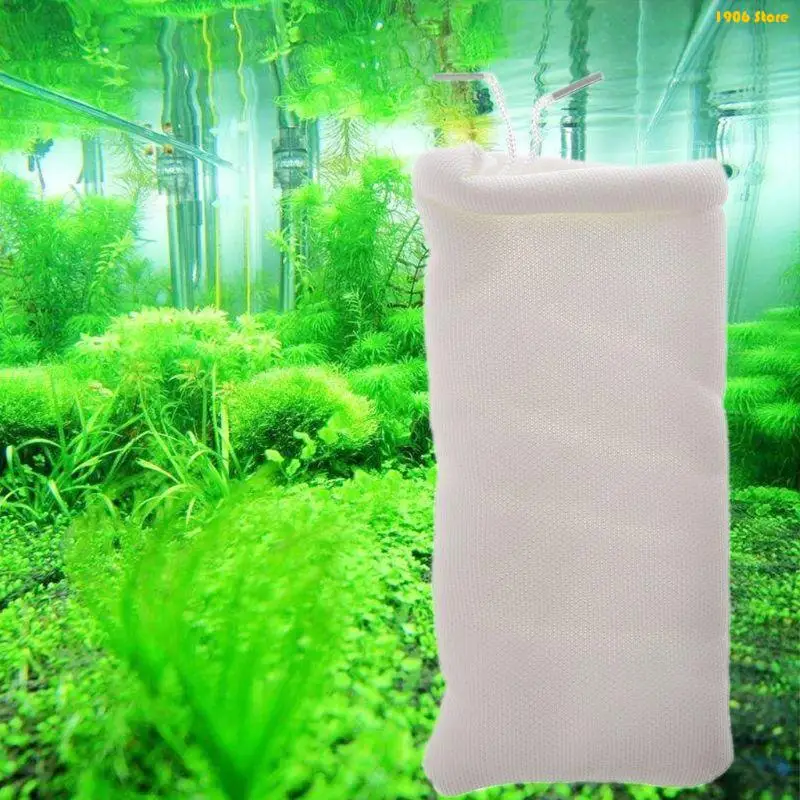U1JB Aquarium Filter Drawstring Bag Filter Accessories Increase Oxygen Solubility