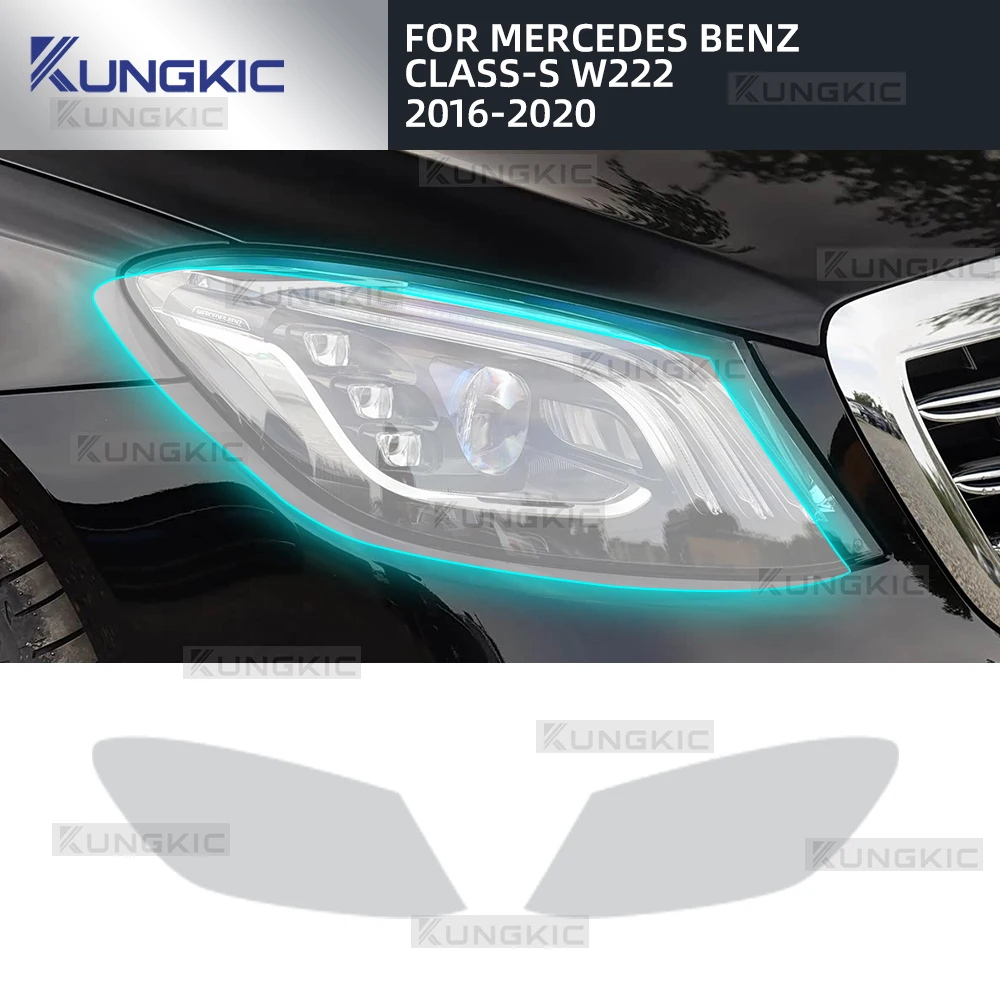 

Защитная пленка для фар для MERCEDES BENZ CLASS-S W222 2016 2017 2018 2019 2020, ТПУ PPF, прозрачная, дымчатая, защита от царапин