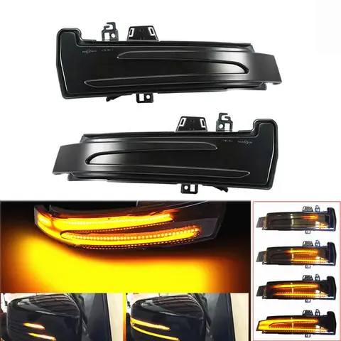 메르세데스 벤츠 W204 CLA A A B C E S GLA GLK CLS 클래스 W176 W212 용 다이내믹 방향 지시등, LED 라이트 사이드 미러 표시기, 2 개