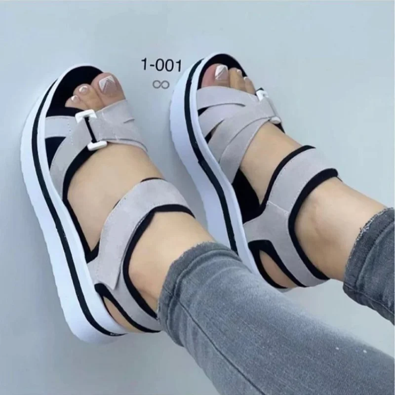 2023 New Summer Shoes Women Heels Sandals Platform Peep Toe Wedges Chaussure Femme Women Sandals Casual Wedges Sandalias Mujer