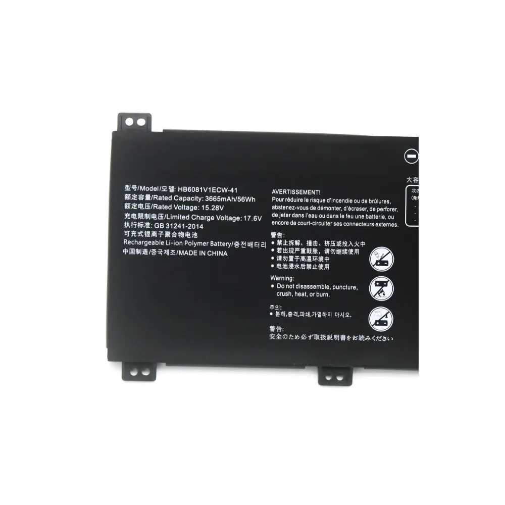 

For Huawei MagicBook Pro Honor Hunter V700 D16 HBL-W19 W29 HLY-W19RP W19RL W19R FRD-WFG9 WFD9 WX9 HB6081V1ECW-41 Laptop Battery