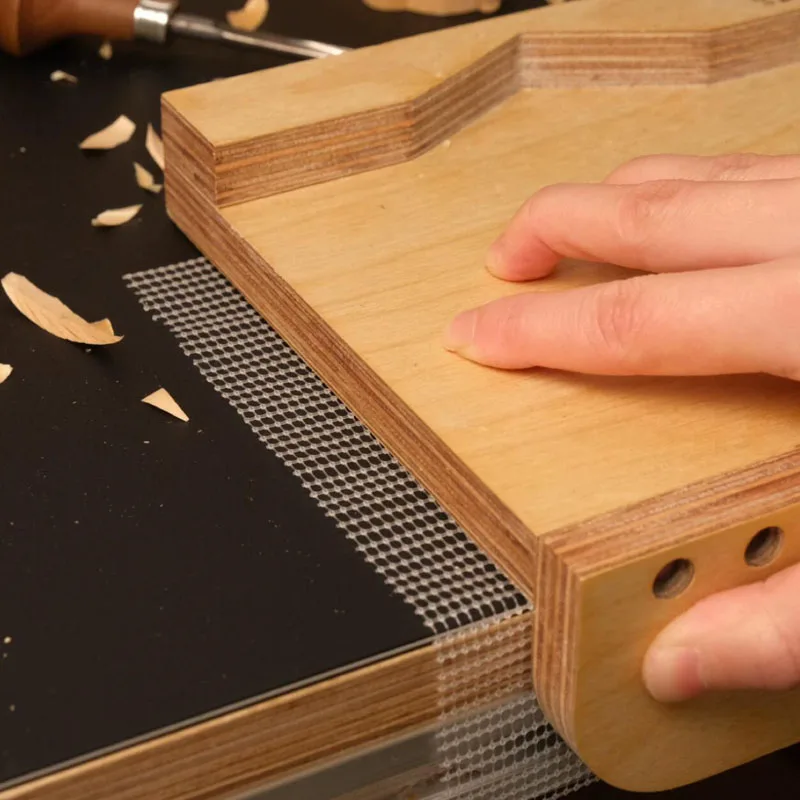 15mm Birch Plywood Wood Carving Desktop Pad with Stop Block Carving Bench Board Protect Your Table And Tools