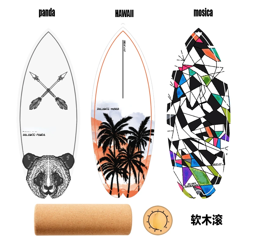 Panda Wood Surf Balance Board Arc Board Ski Surfing L Road Rush Core Training Winter Home Isolation Sports