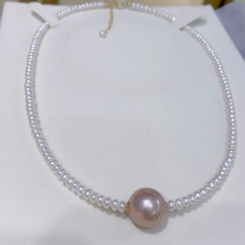 

SGARIT 4-5mm Freshwater Edison Pink Pearl Necklaces 14K Gold Filled Necklaces Jewelry Gift 2025 New Arrivals