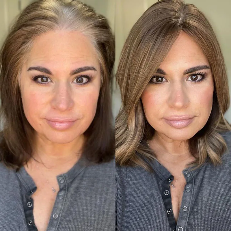 

Original Premium Russian Virgin Human Hair Size 5x8 Blonde Balayage Blonde 5x8 Silk Base Jewish Kosher Hair Topper