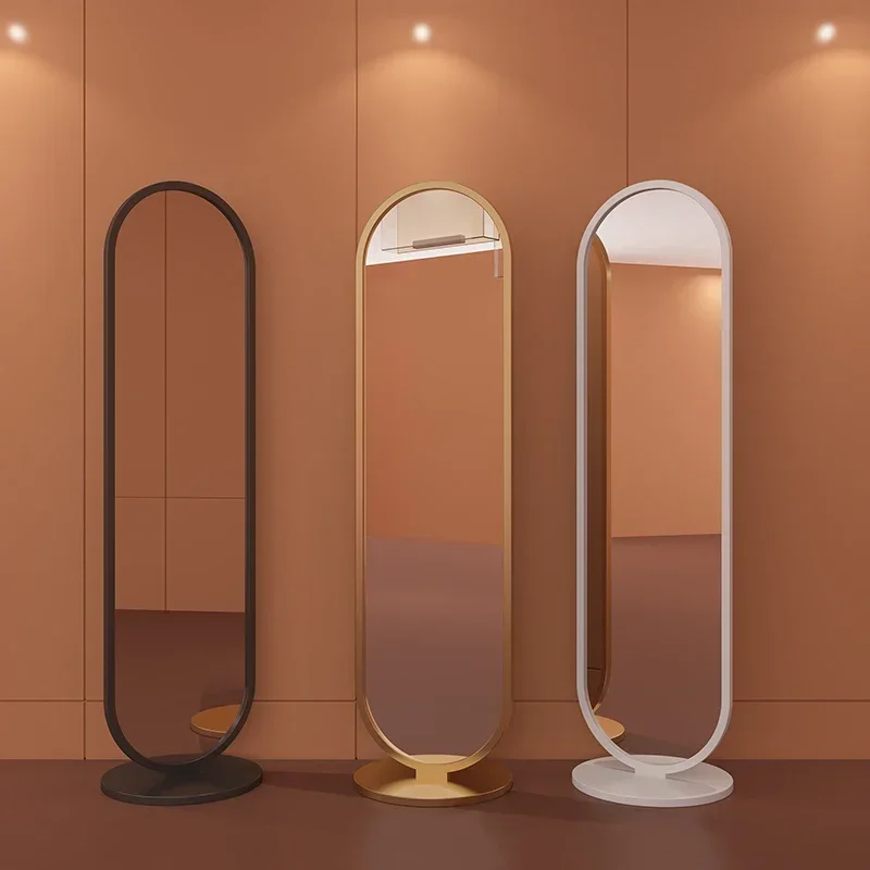 Mirrors Floor Makeup Mirror Room Design Portable Big Gold Full Body Standing Light Wall Arts Led Floor Espejos Decor Shower