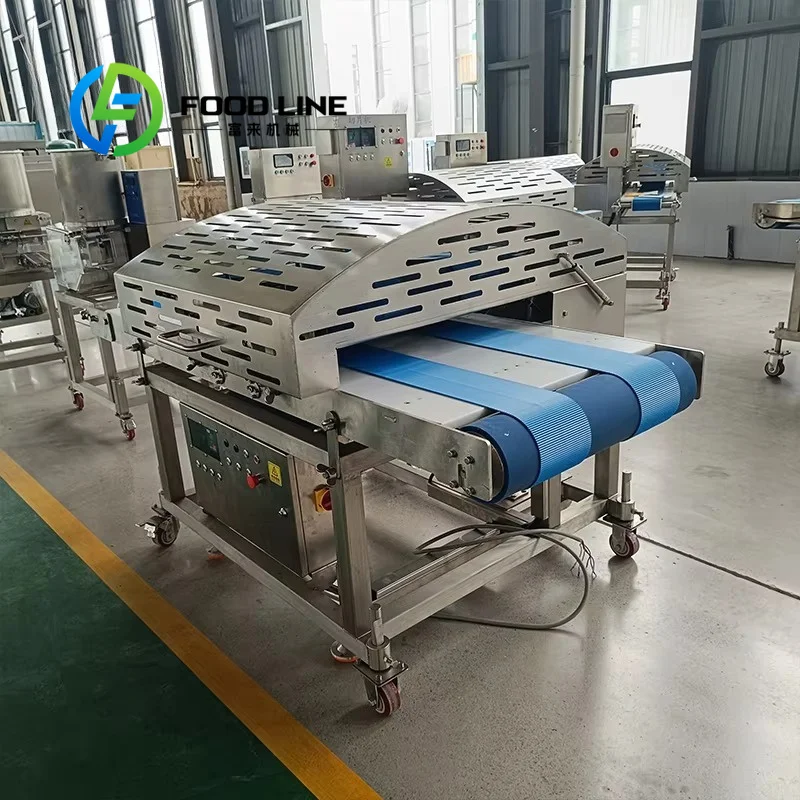Conveyor Belt Meat Cutting Machine, Height‑Adjustable Frame Convenient Material Connection Commercial Belt‑Feed Meat Cutting