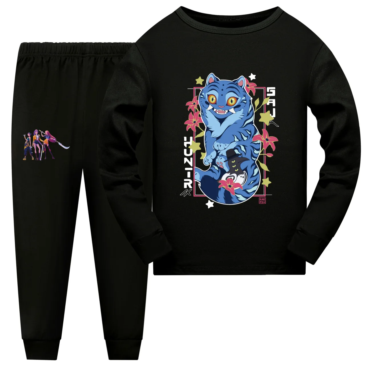 

Kpop Demon Hunters Cartoon Kids Clothes Tiger Girls Pajama Set Fashion Boys Long Sleeve Pyjamas Children Sleepwear Sui