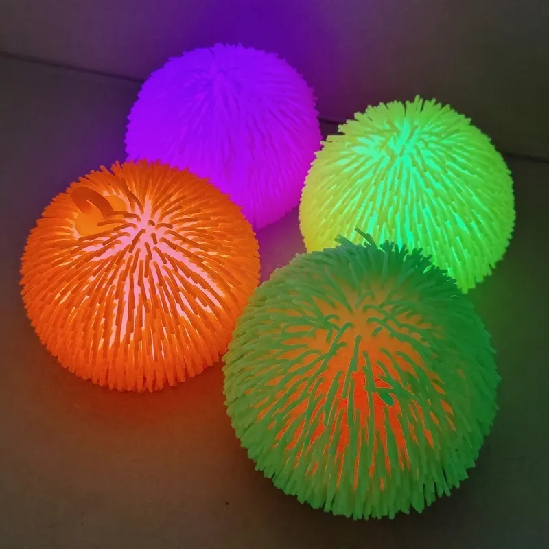 lightburn software All Densely Hairy Vent Ball Light Flash Ball Children\'s Software To Vent Toys soft toy with light Luminous