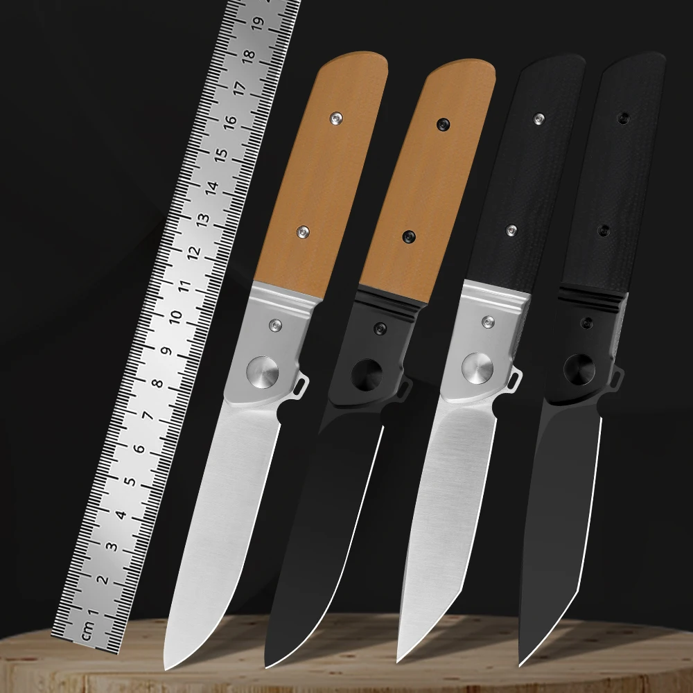 

NINE THORN folding knife, EDC pocket knife with clip, "D2 satin blade, G10 handle, outdoor camping tool 5720K
