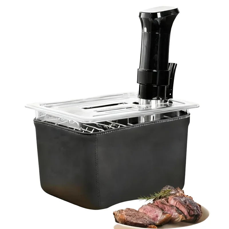 

Контейнер Sous Vide, 12 литров, с крышкой, изоляционным рукавом, складной шарнир, совместимый со всеми погружающими циркуляторами для кухни