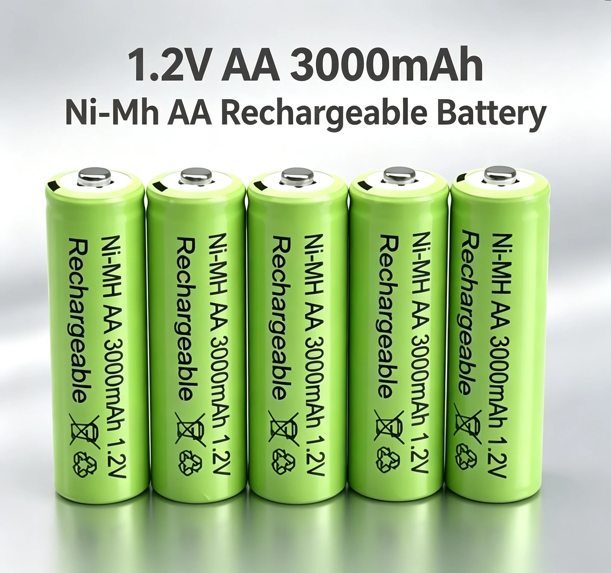 Fire Torch Solar - Batterie Ricaricabili NiMH 1.2V AA 3000mAh,