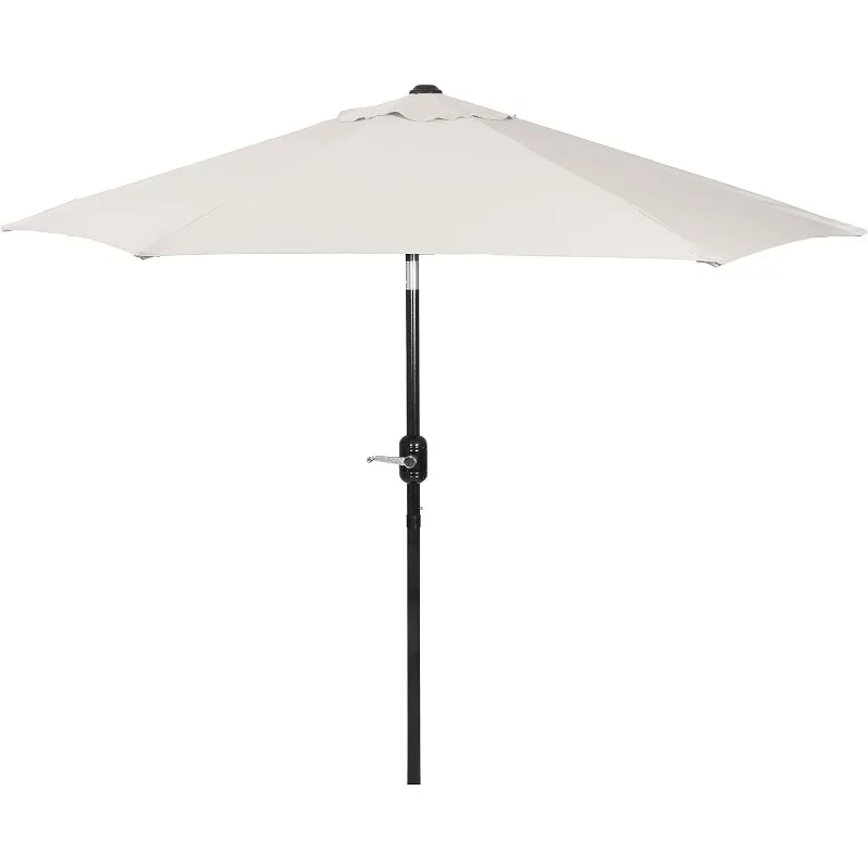 

6 Ft Outdoor Patio Umbrella, Easy Open/Close Crank and Push Button Tilt Adjustment, Market Umbrellas