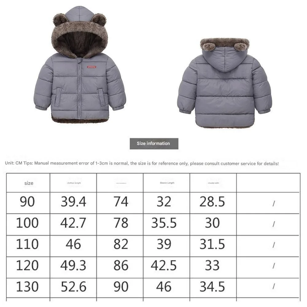 معطف سميك من الكشمير للأطفال من القطن للشتاء الدافئ سترات من صوف الضأن من الصوف المنفوش للأولاد والبنات سترة ملابس خارجية للعام الجديد #6