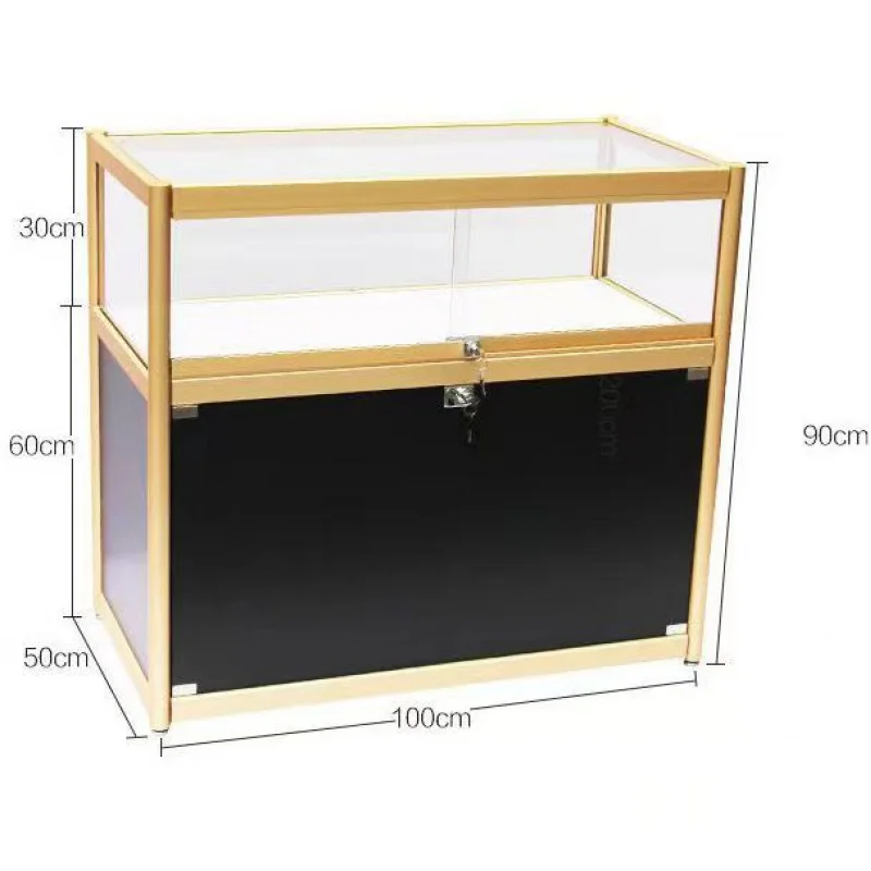 

custom.Cheap Price Glass Display Cabinet Aluminum glass Display Showcase for smoke showcae Retail Shop Lockable Display Counter