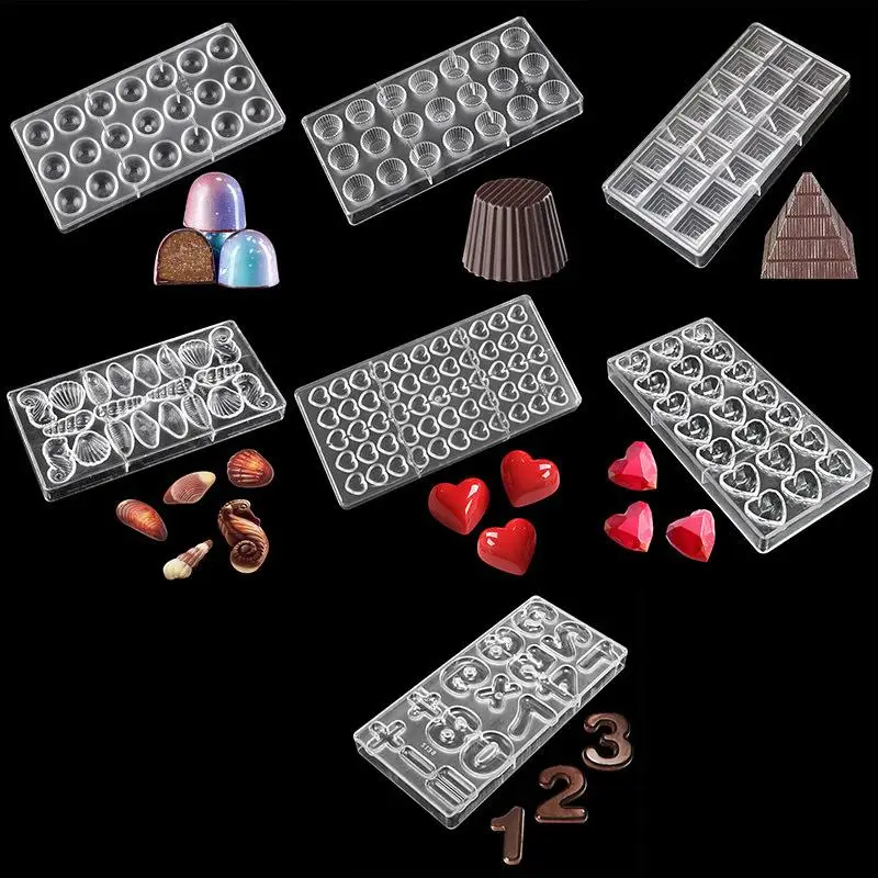 New Chocolate Candy Mold Circular Shape Baking Cake Polycarbonate Chocolate Molds Baking Pastry Tools Kitchen Household Supplie