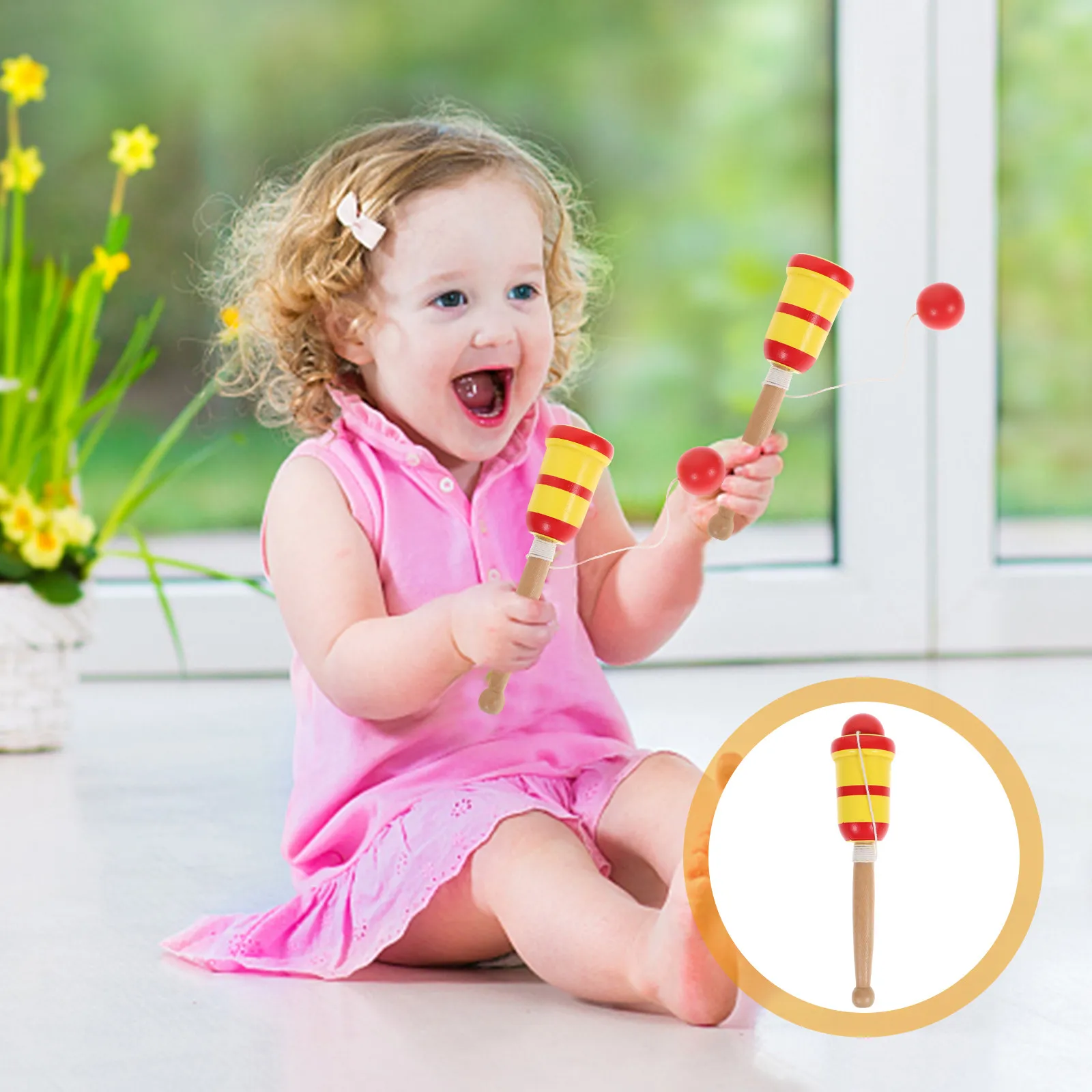 

1Pcs Smooth Sanded Wooden Kendama Cup Ball Set Enhance Hand Body Coordination for Teens Seniors Educational