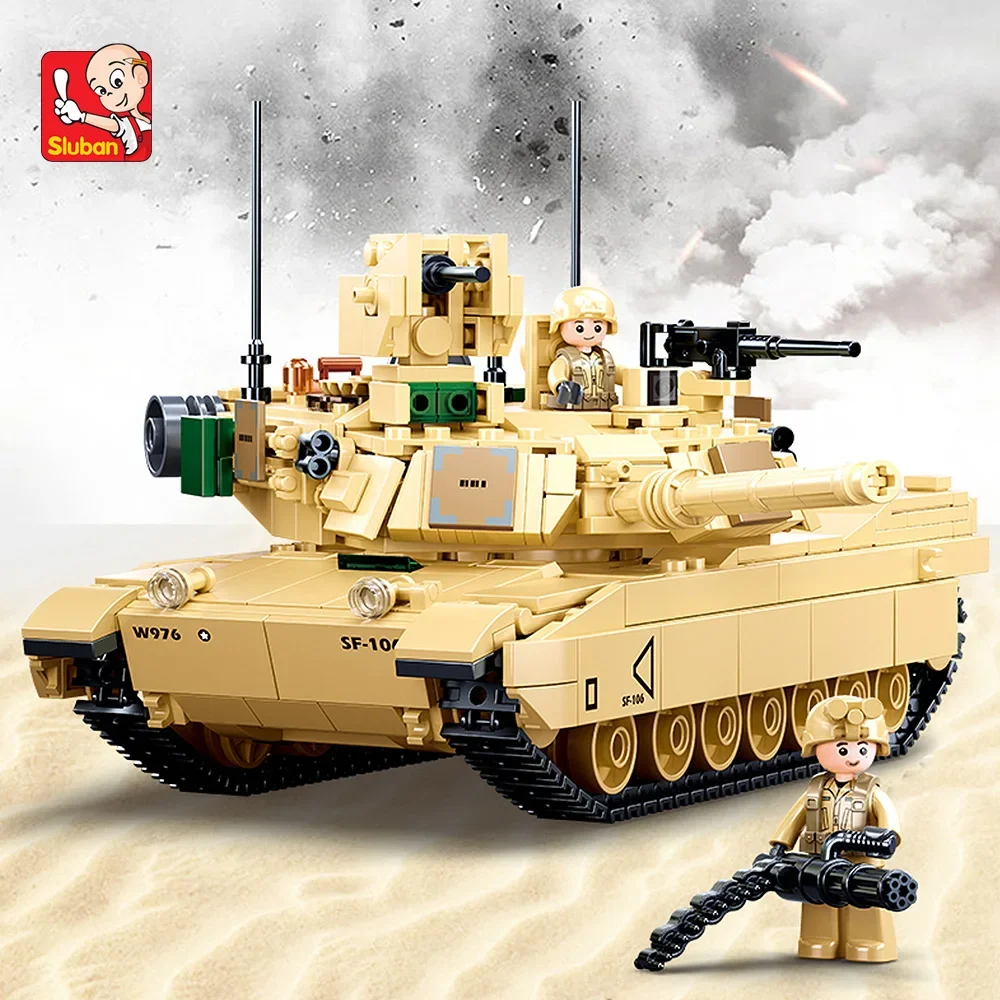 781PCS Military Series Model Building Block Toys, M1A1 Tank Model Creative DIY Toy Assembled Building Blocks Kit