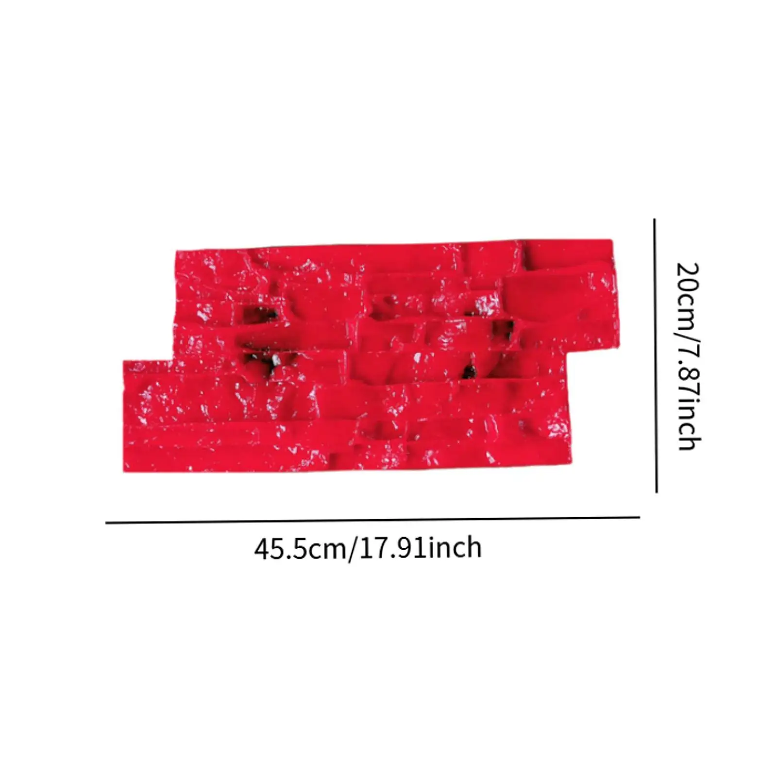 Concrete Mould Texture Stamp Mat Red PU Skin for Wall Floor Decoration and DIY Concrete Art Projects