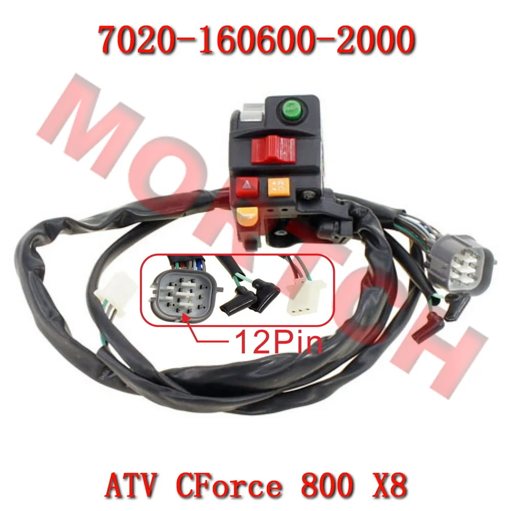 LH Левый переключатель на руль 7020-160600-2000 для CFmoto ATV CF800-2 X8