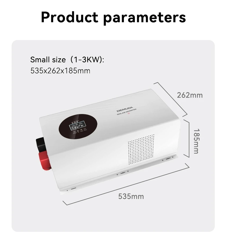 DEMUDA 1kw 2kw 3kw 4kw 5kw 6kw Low Frequency 12v 24v 48v to 220v Off Grid Hybrid Solar Power Pure Sine Wave Inverter Charger