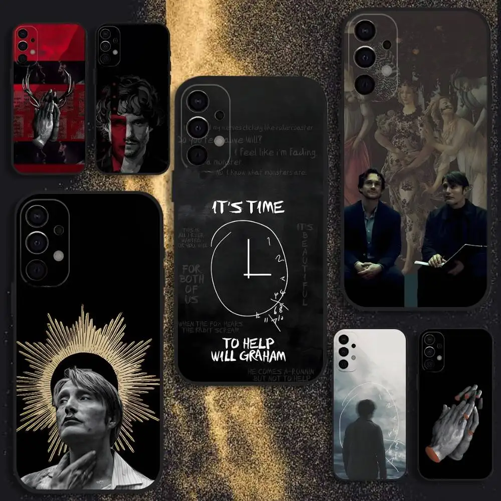 

Will Graham H-Hannibal Phone Case For Samsung S25,S24,S21,S22,S23,S30,Ultra,S20,Plus,Fe,Lite,Note,10,9,5G Black Cover